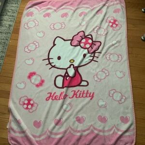 Hello kitty plush fuzzy blanket